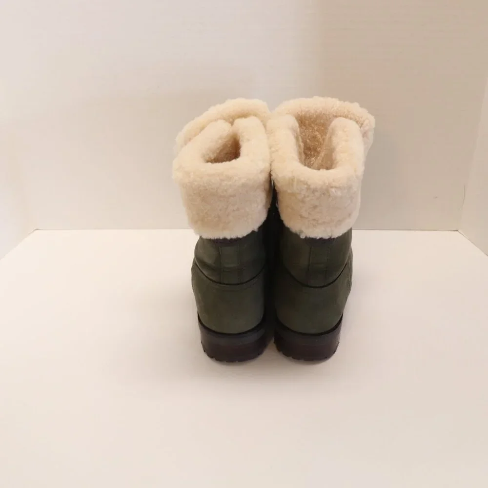 UGG Woman's Fur Lined Winter Boots Size‎ 6 Made in Vietnam Brown